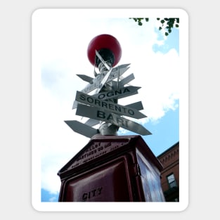 Iconic North End Signpost Sticker